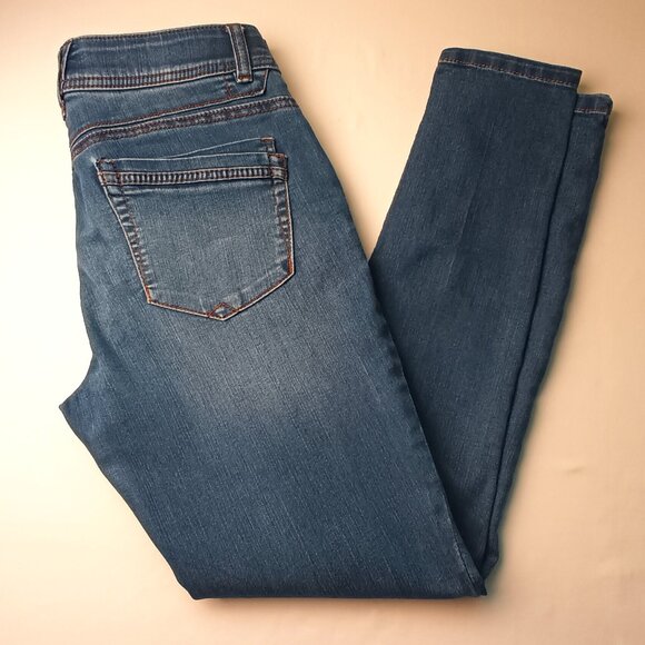 Democracy Denim Jeans Size 4 "Ab" technology Mid Rise Skinny Leg Medium Wash - Picture 1 of 10